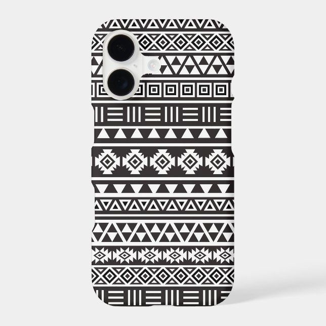 Aztec Style Pattern – Monochrome (Back)