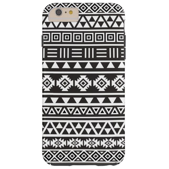 Aztec Style Pattern – Monochrome Case-Mate iPhone Case (Back)