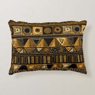 Aztec Style: Tribal Ethnic Seamless. Decorative Cushion