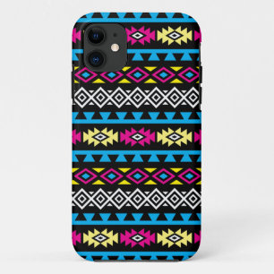 Aztec Stylised Big Pattern II CMYBW iPhone 11 Case