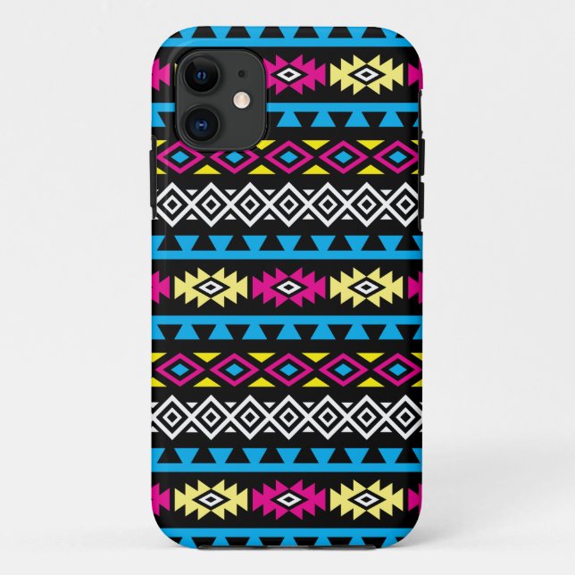 Aztec Stylised Big Pattern II CMYBW Case-Mate iPhone Case (Back)