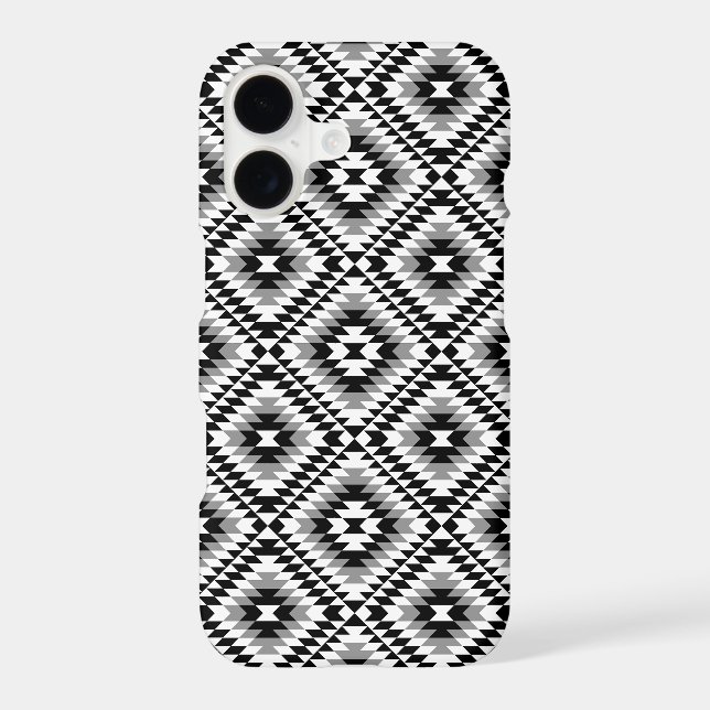 Aztec Stylised BW+Grey Symbol Pattern (Back)