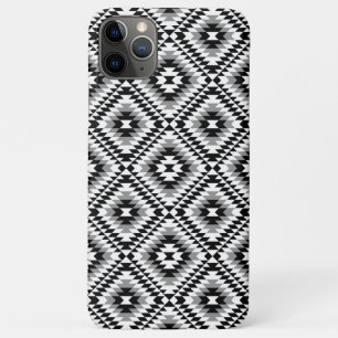Aztec Stylised BW+Grey Symbol Pattern iPhone 11 Pro Max Case