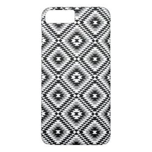 Aztec Stylised BW+Grey Symbol Pattern iPhone 8 Plus/7 Plus Case