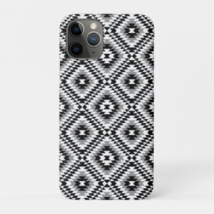 Aztec Stylised BW+Grey Symbol Pattern iPhone 11 Pro Case