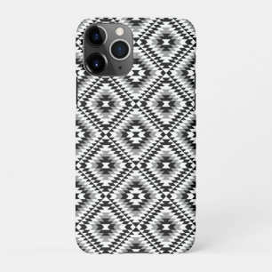 Aztec Stylised BW+Grey Symbol Pattern iPhone 11Pro Case
