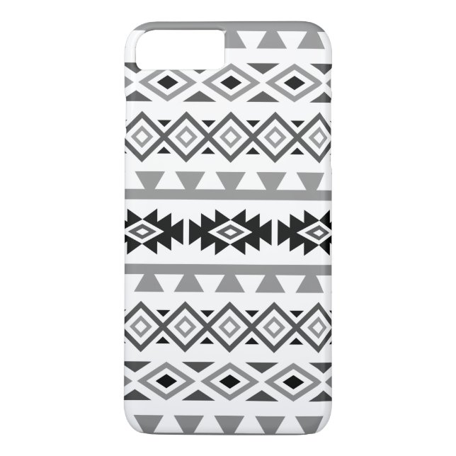 Aztec Stylised Lg Pattern II Monochrome Case-Mate iPhone Case (Back)