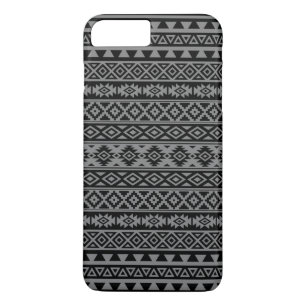 Aztec Stylised Pattern Black & Grey I iPhone 8 Plus/7 Plus Case