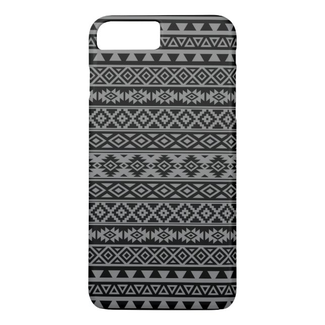 Aztec Stylised Pattern Black & Grey I Case-Mate iPhone Case (Back)