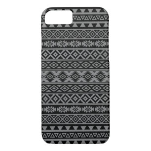 Aztec Stylised Pattern Black & Grey I iPhone 8/7 Case