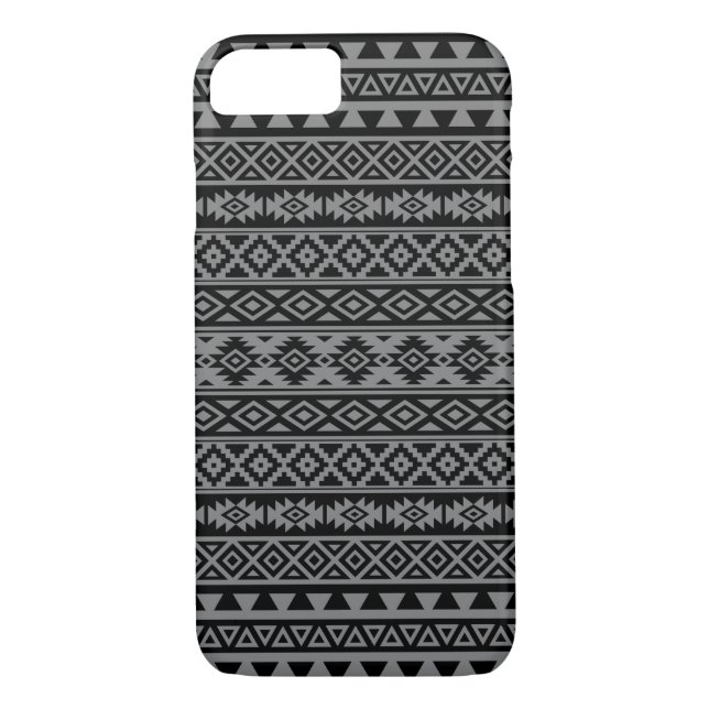 Aztec Stylised Pattern Black & Grey I Case-Mate iPhone Case (Back)