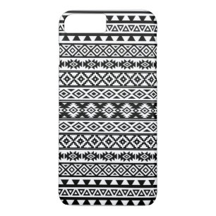 Aztec Stylised Pattern Black & White iPhone 8 Plus/7 Plus Case