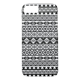 Aztec Stylised Pattern Black & White iPhone 8/7 Case