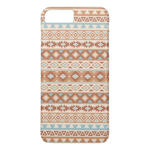 Aztec Stylised Pattern Blue Cream Terracottas Case-Mate iPhone Case