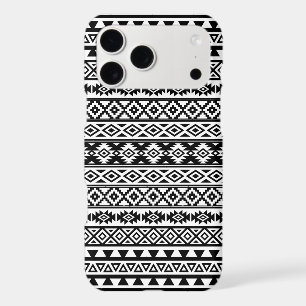 Aztec Stylized Pattern Black & White