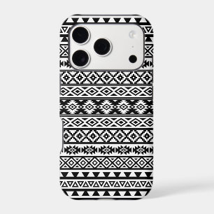 Aztec Stylized Pattern Black & White