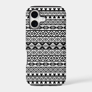Aztec Stylized Pattern Black & White