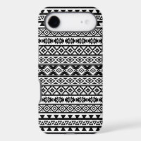 Aztec Stylized Pattern Black & White