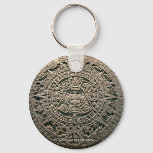 Aztec "Sun calendar," Mexico City Key Ring