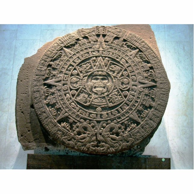 Aztec "Sun calendar," Mexico City Photo Sculpture Decoration (Front)