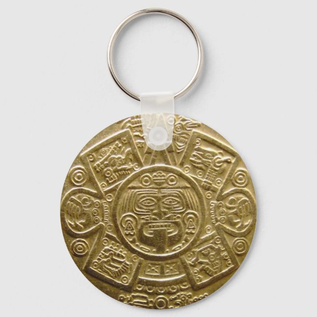 Aztec sun disc key chain (Front)