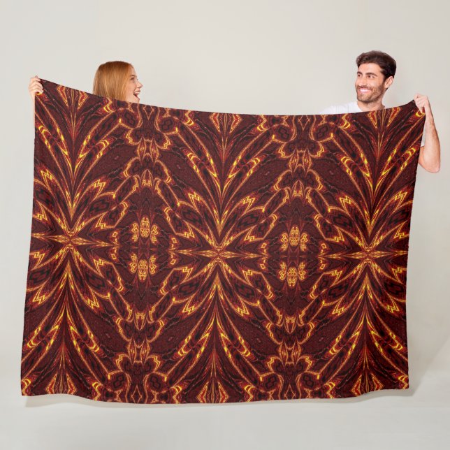 Aztec Sun Fire 28 Fleece Blanket (In Situ)