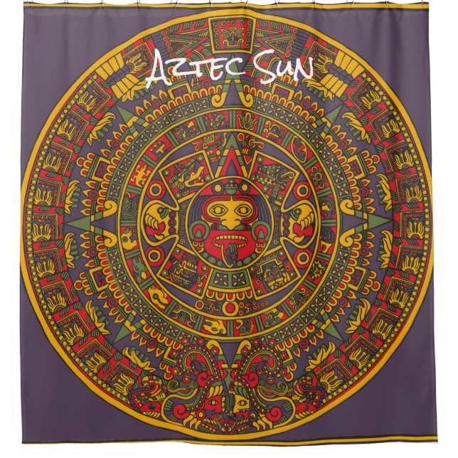 Aztec Sun Shower Curtain (Front)