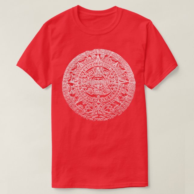Aztec sun stone Calendar Mesoamerican culture 1 T-Shirt (Design Front)