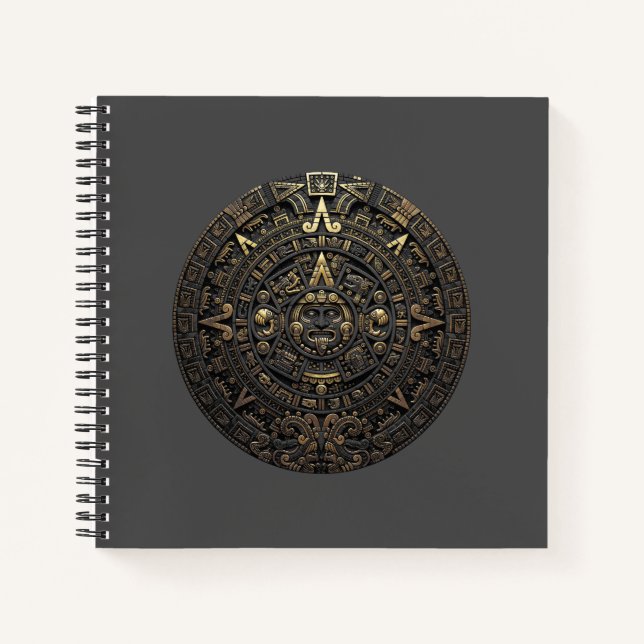 Aztec Sun Stone Notebook (Front)