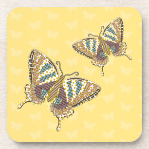 Aztec Swallowtail Square Coaster
