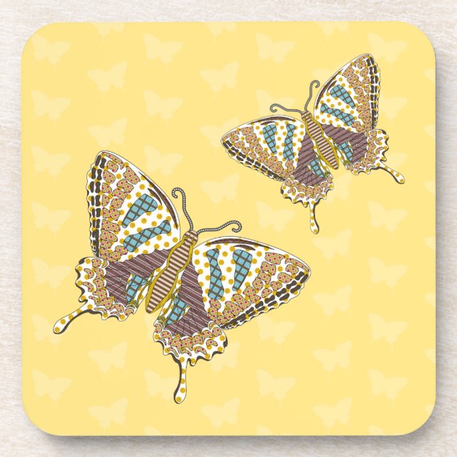 Aztec Swallowtail Square Coaster (Front)