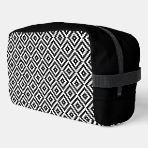 Aztec Symbol Block Pattern BW Dopp Kit