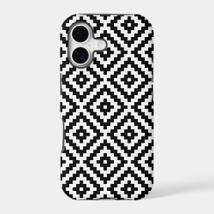 Aztec Symbol Block Ptn Black & White I