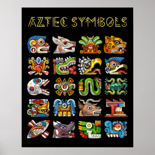 Aztec Symbols Poster