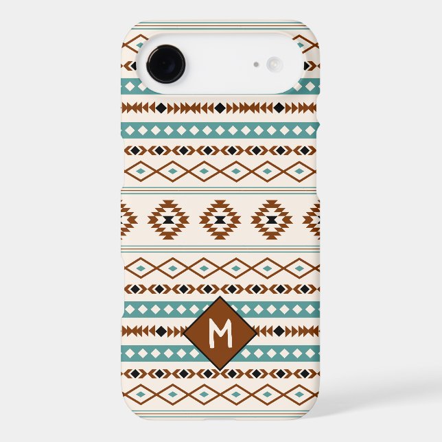 Aztec Teal Ter Blk Cr Mixed Pattern (Personalized) (Back)