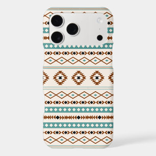 Aztec Teal Terracotta Black Cream Mixed Pattern