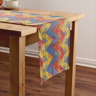 AZTEC TEXTILE FABRIC PATTERN SHORT TABLE RUNNER