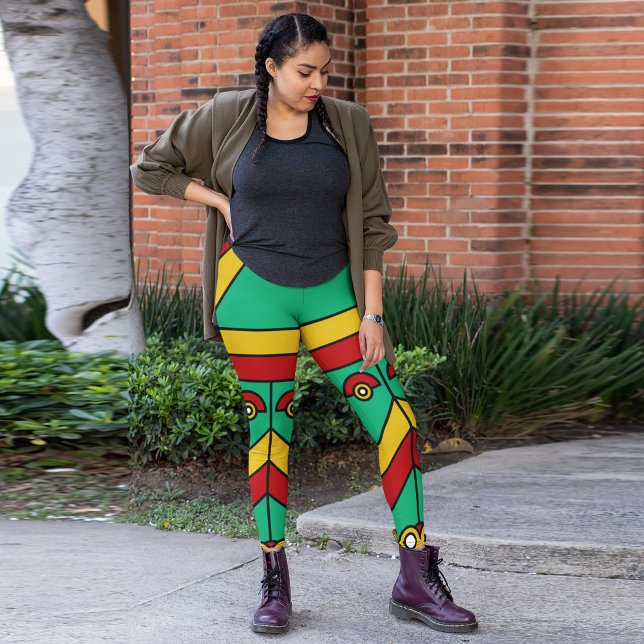 Aztec tiki mask leggings (Creator Uploaded)