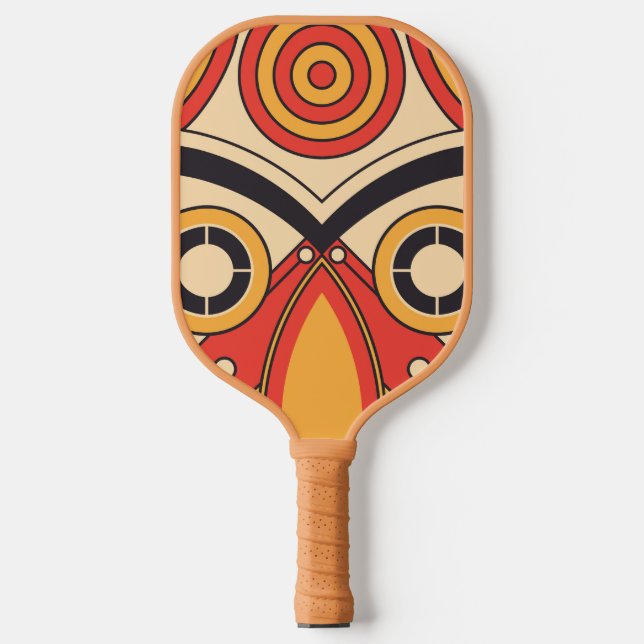Aztec Tribal Art Pickleball Paddle (Front)