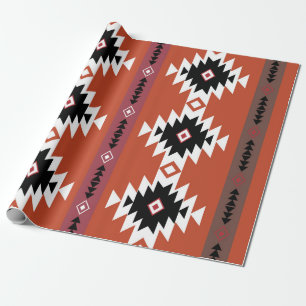 Aztec Tribal Colourful Pattern Wrapping Paper