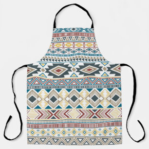 Aztec Tribal Motifs: Geometric Seamless Design Apron