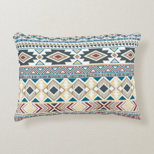 Aztec Tribal Motifs: Geometric Seamless Design Decorative Cushion