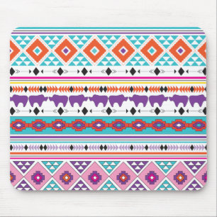 Aztec Tribal pattern graphic Mouse Mat