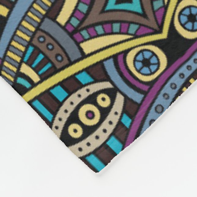 Aztec Tribal pattern home decor throw blanket (Corner)