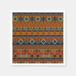  Aztec tribal pattern. Napkin