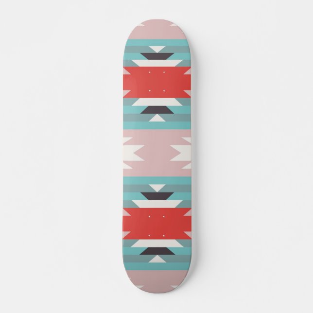 Aztec Tribal Pattern Native American Prints Skateboard (Front)