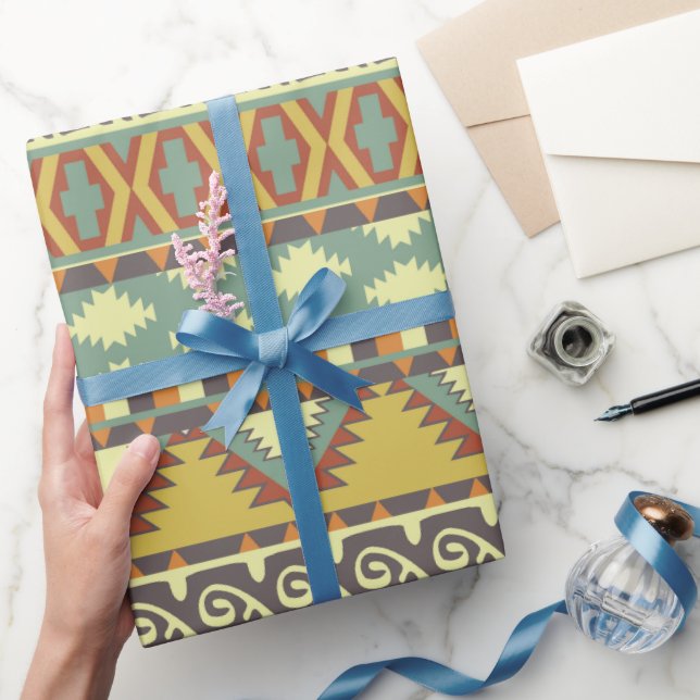 Aztec Tribal pattern party wrap Wrapping Paper (Gifting)