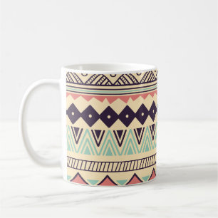 Aztec Tribal Stripes: Vintage Illustration Coffee Mug