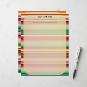 Aztec Tribal Traditional Textile Colourful Linear Custom Letterhead