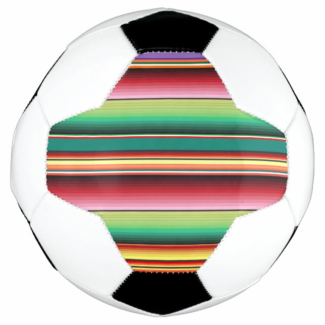 Aztec Tribal Traditional Textile Colourful Linear  Football (Front)